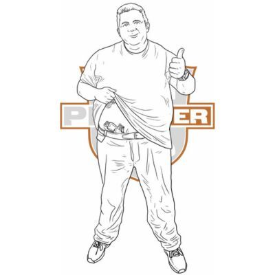 Tall Male with Large Frame - illustration