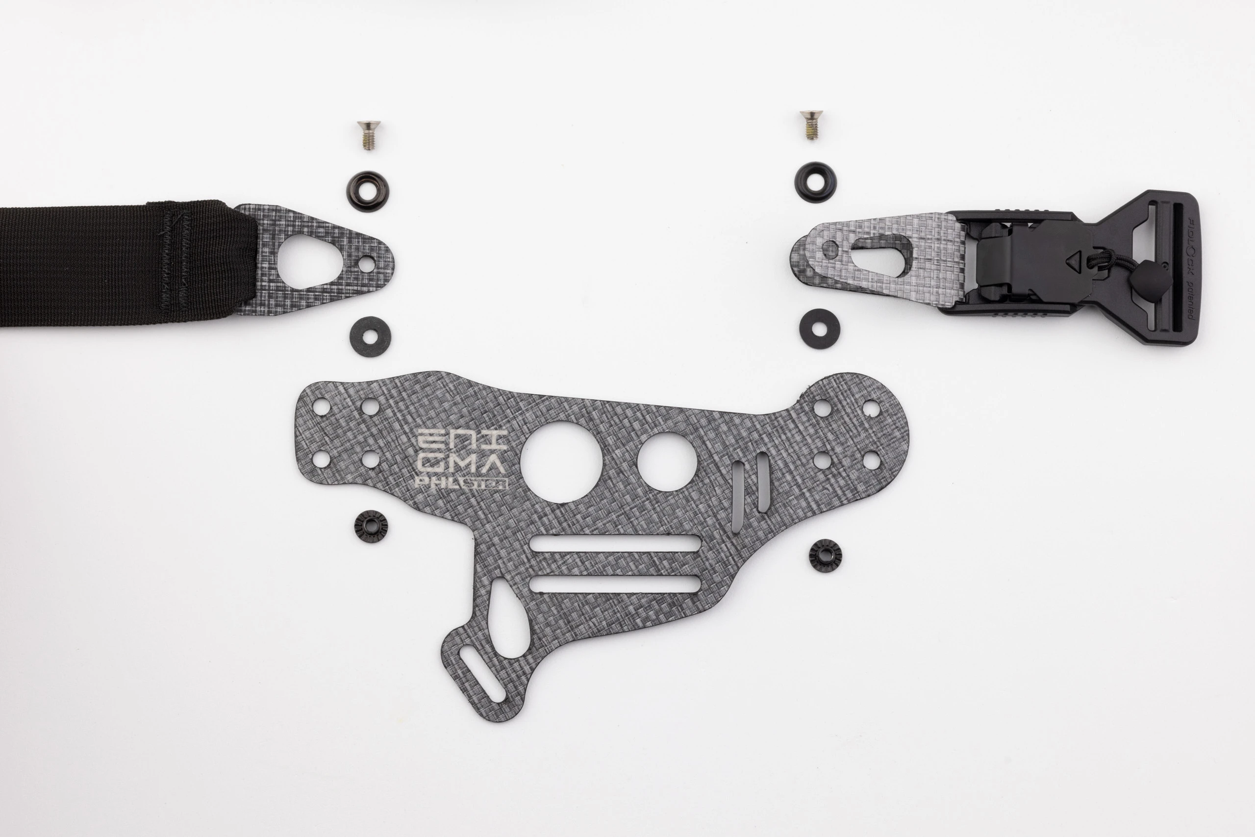 Photo of Enigma faceplate showing order of part attachment.