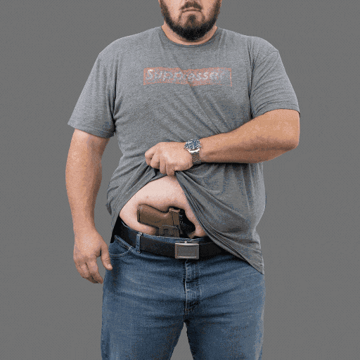 Nick demonstrating Enigma concealment in jeans