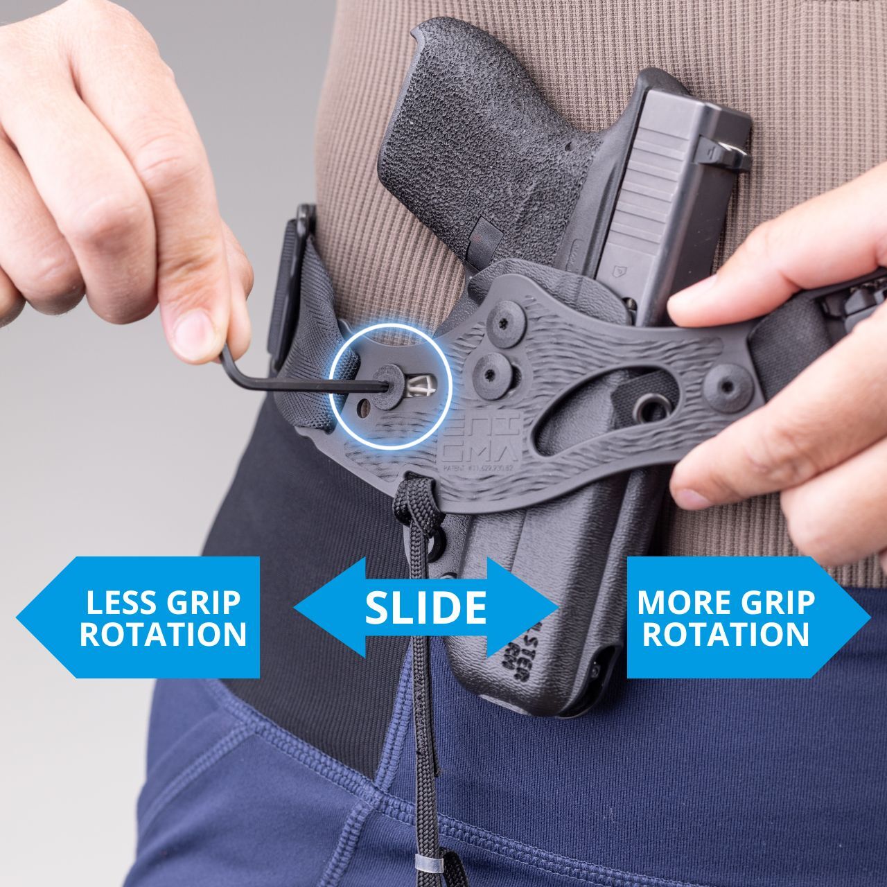 Camwing grip rotation adjustment.