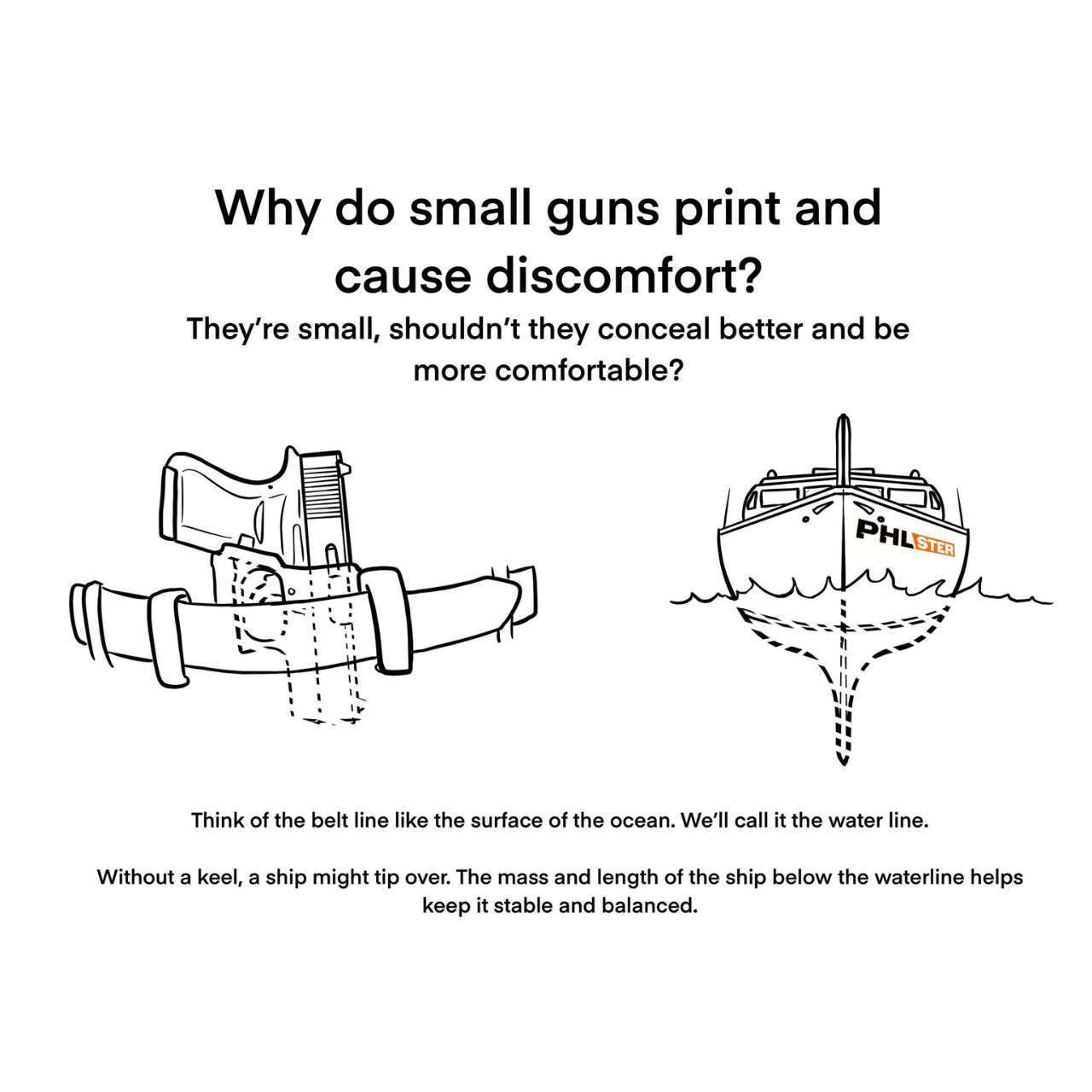 Illustration of concealment mechanics and the keel principle.