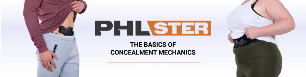 Photograph of a man and woman concealing guns.