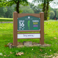 Flat Top Twin Post Sponsored Tee Sign