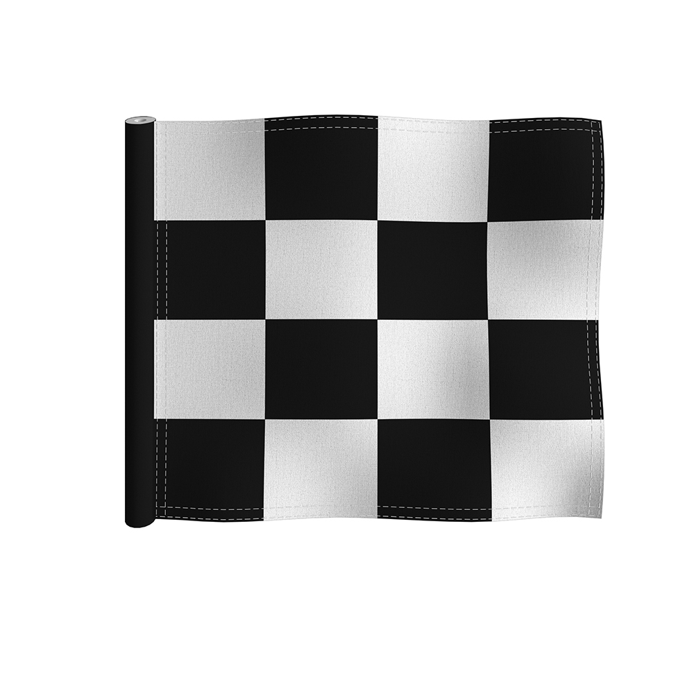送料関税込【CRAFTD London】Chequered Flag (2色) 国内発送♪ Red/White Chequered 2 Ply Tube Lock Flag - Pinseeker