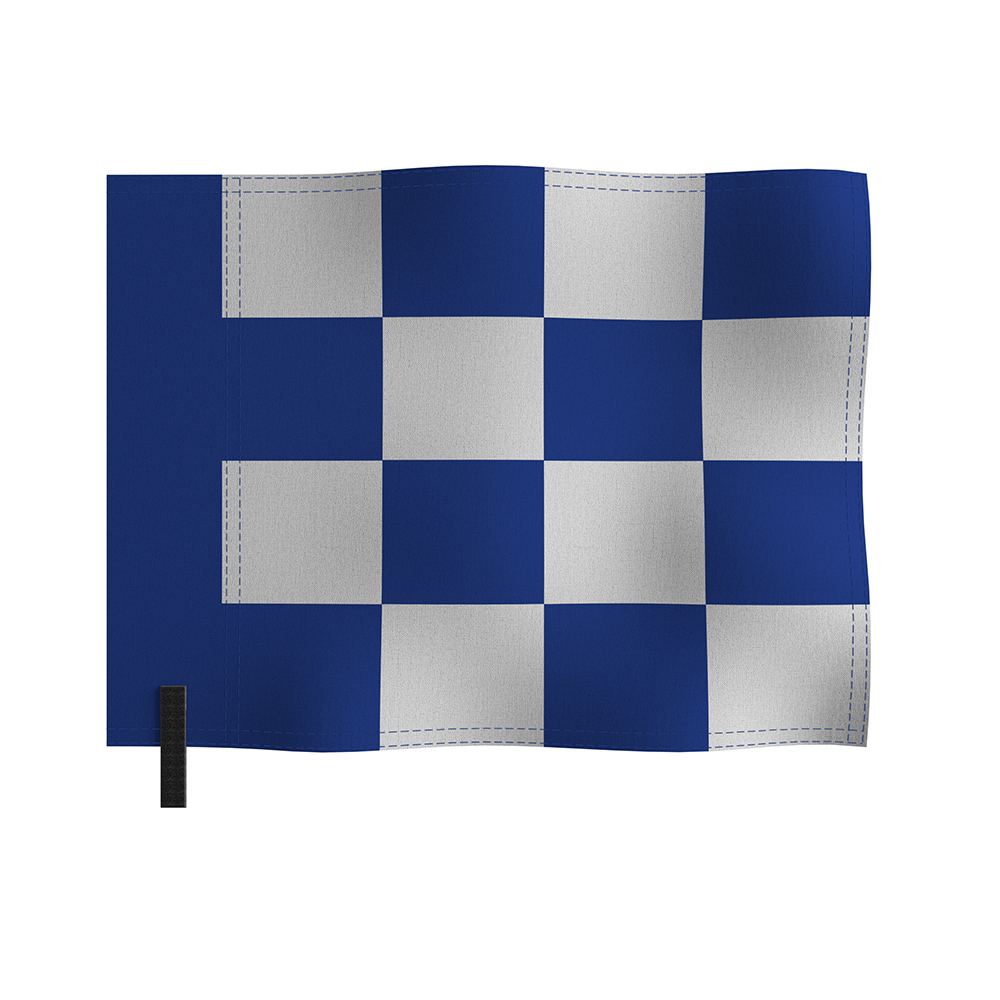 Blue/White Chequered 2 Ply Velcro Flag
