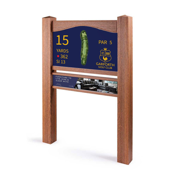 ProPlex™ Twin Post Tee Sign - (Wood Effect Range Sponsored)
