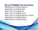 Blunami, BLU-21PNEM8 Part Numbers