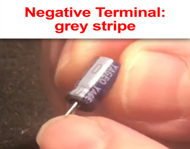 SoundTraxx Tsunami 220µF Replacement Capacitor Polarity