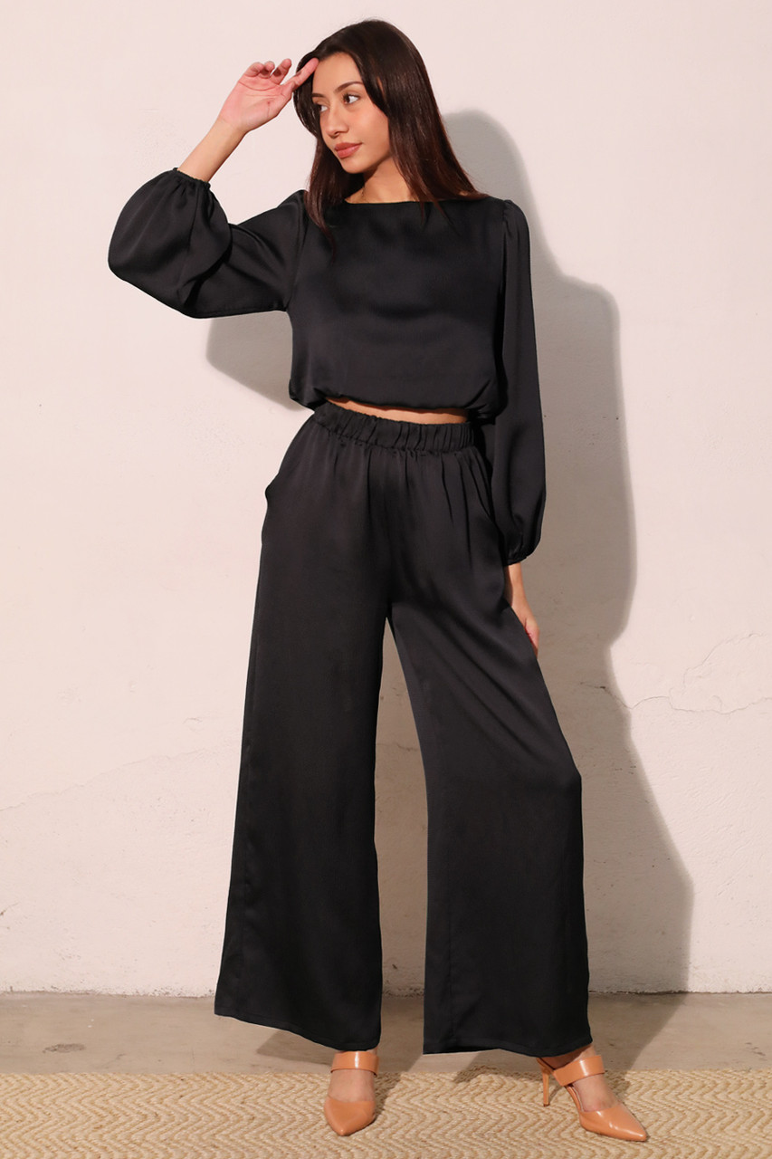 Hammered Satin Pocket Pants | Tyche Wholesale