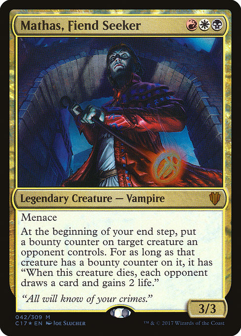 Mathas, Fiend Seeker - Commander 2017 [Foil] - Battle Wizards Online
