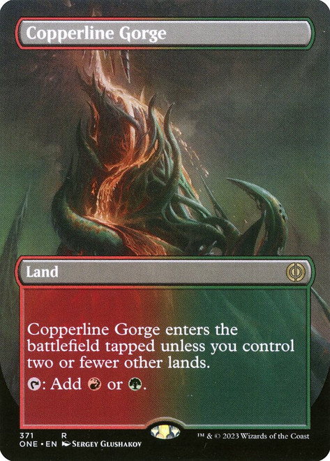 Copperline Gorge - Phyrexia: All Will Be One: Borderless [F] JAPANESE