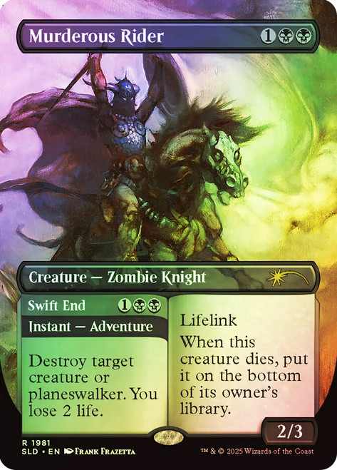 Murderous Rider // Swift End - Secret Lair Drop Foil - Borderless