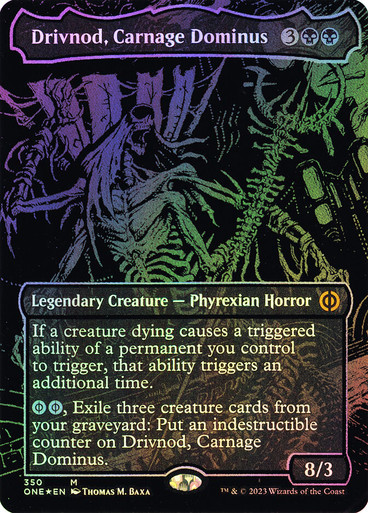 Drivnod, Carnage Dominus - Phyrexia: All Will Be One Oil Slick Foil - Borderless