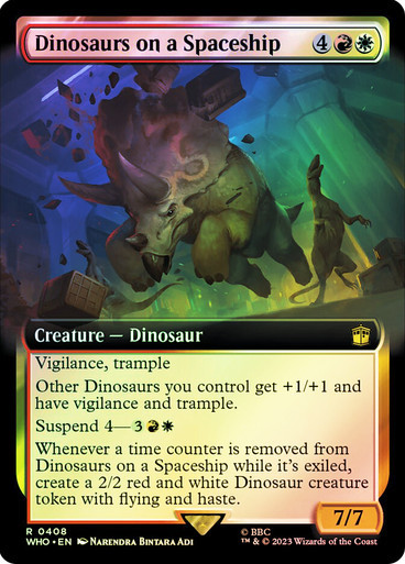 Dinosaurs on a Spaceship - Doctor Who Commander Foil - Extended Art