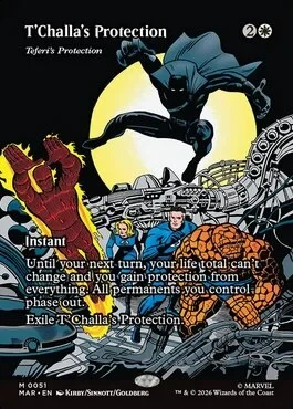 T'Challa's Protection #51 (Teferi's Protection) Borderless Full-Art Foil  Marvel Bonus Sheet
