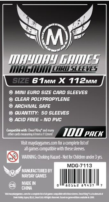 Mayday Card Sleeves: Magnum French Tarot Sized 61mmx112mm