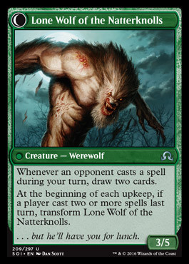 Hermit of the Natterknolls | Lone Wolf of the Natterknolls - Shadows over Innistrad