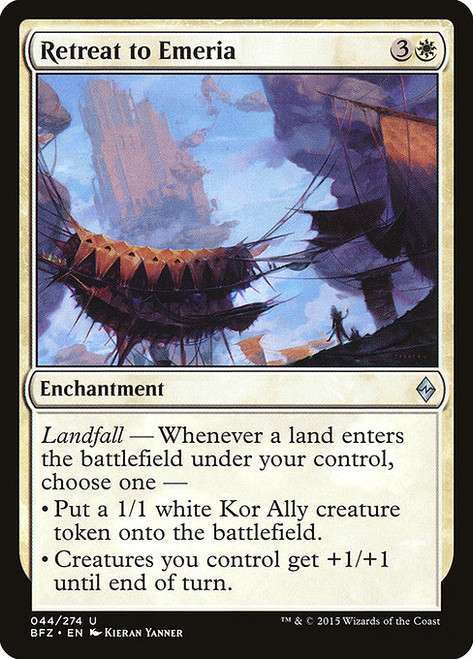 Retreat to Emeria - Battle for Zendikar