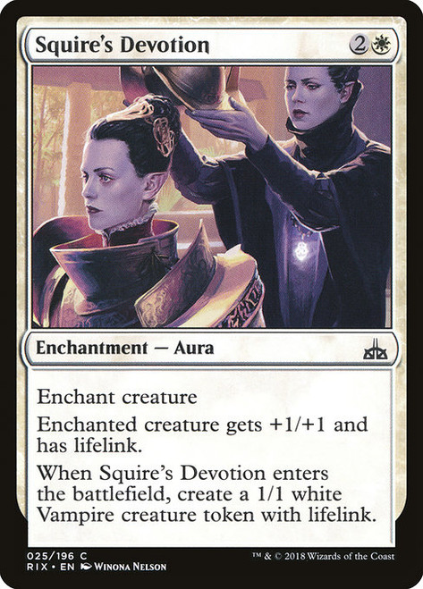 Squire's Devotion - Rivals of Ixalan [F]