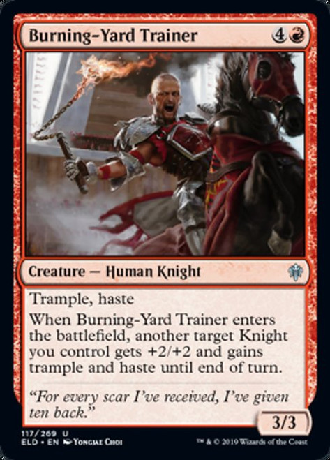 Burning-Yard Trainer - Throne of Eldraine [F]