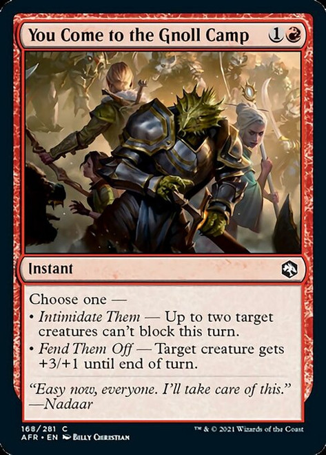 You Come to the Gnoll Camp - Adventures in the Forgotten Realms