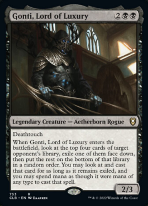 Gonti, Lord of Luxury - Commander Legends: Battle for Baldur's Gate: Commander Decks Gonti, Lord of Luxury - Commander Legends: Battle for Baldur's Gate: Commander Decks