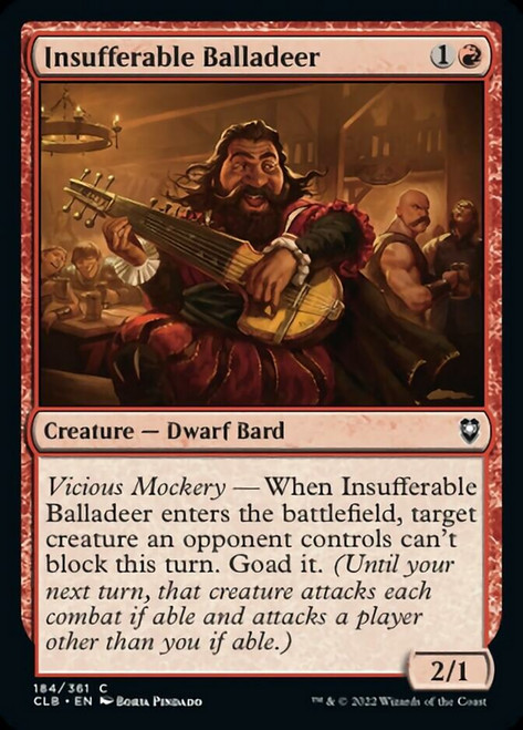 Insufferable Balladeer - Commander Legends: Battle for Baldur's Gate