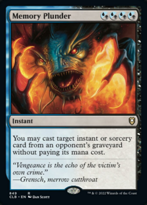 Memory Plunder - Commander Legends: Battle for Baldur's Gate: Commander Decks