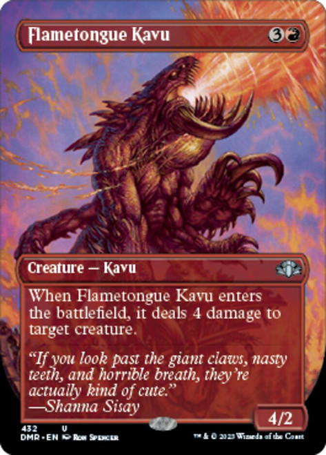 Flametongue Kavu - Dominaria Remastered: Borderless [F]