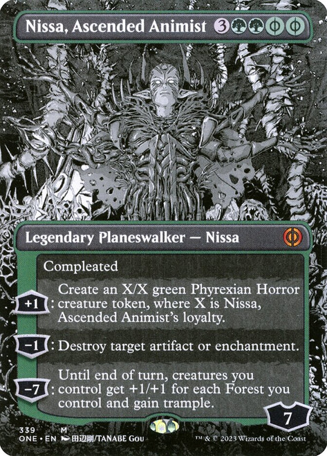 Nissa, Ascended Animist - Phyrexia: All Will Be One: Borderless [F]