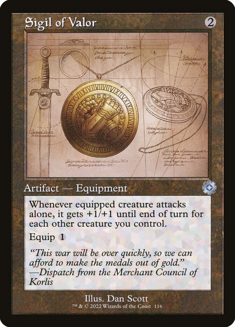 Sigil of Valor - The Brothers' War Retro Artifacts: Schematics Sigil of Valor - The Brothers' War Retro Artifacts: Schematics