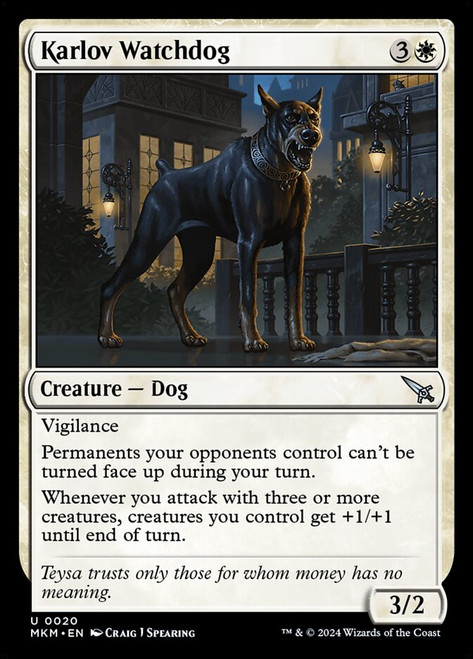 Karlov Watchdog - Ravnica: Murders at Karlov Manor Karlov Watchdog - Ravnica: Murders at Karlov Manor
