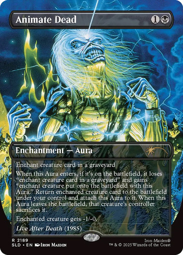 Image: Animate Dead (Iron Maiden) - Secret Lair Drop Non-foil Borderless