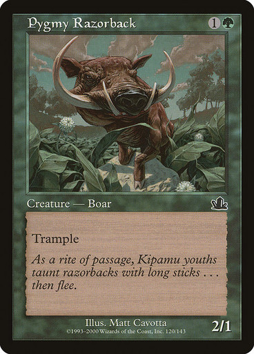 Magic: The Gathering Card - Pygmy Hippo (Rare) From Visions Set, Single Individual MTG/TCG Card - View #3