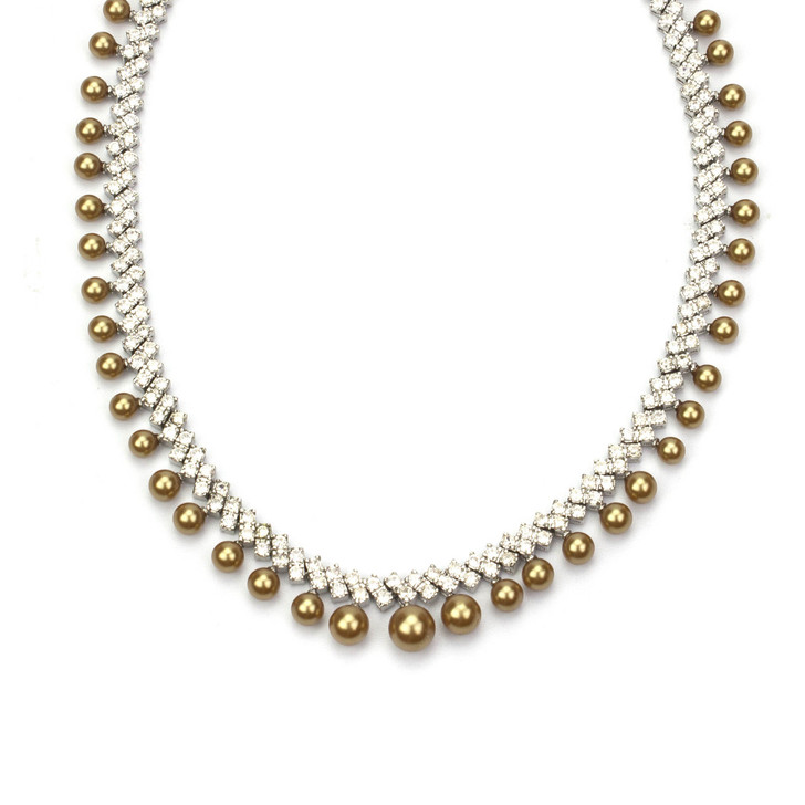 pearl-cubic zirconia-bridal-necklace