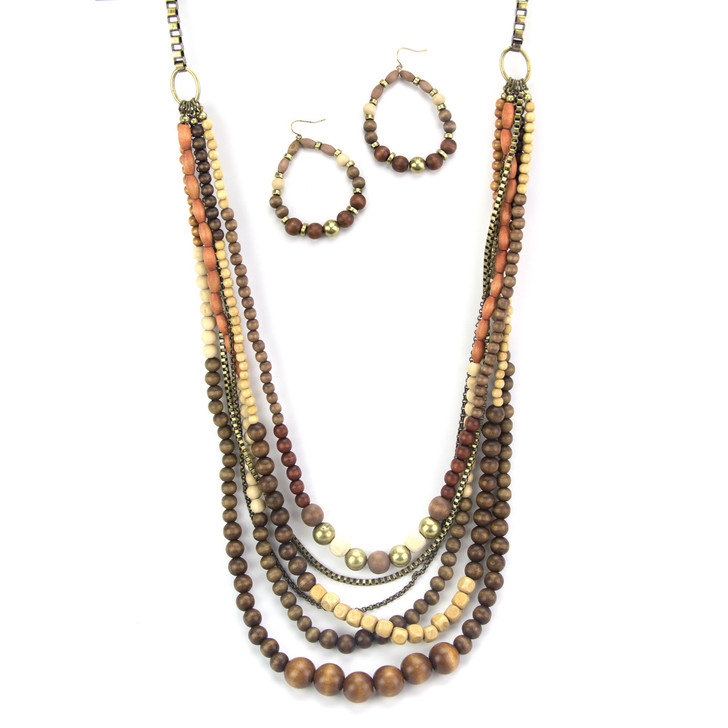 wood-necklace-earring-set-womens-jewelry