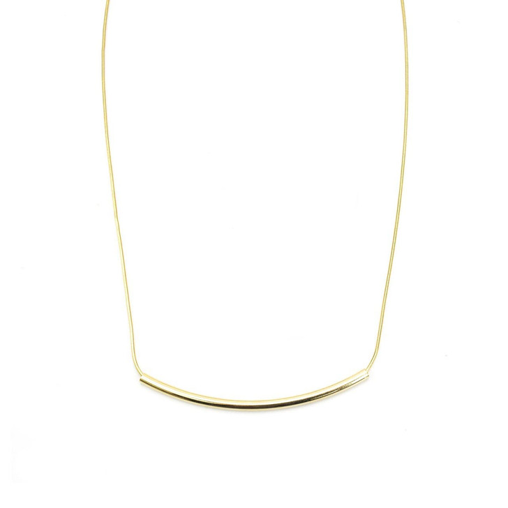 Gold Groove Necklace in Large