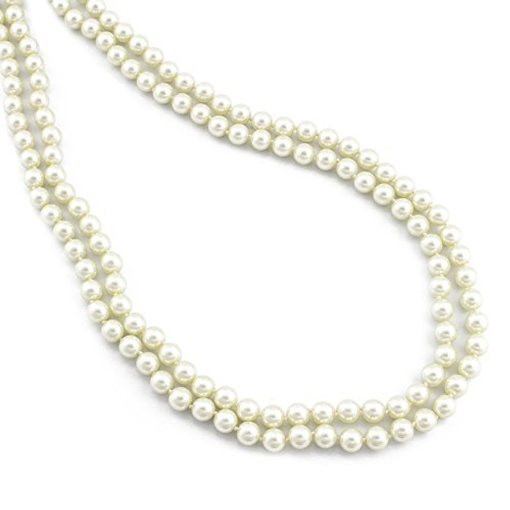 Evening in Paris 90" Glass Pearl Necklace