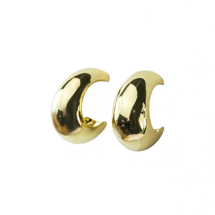 Flawless Gold Earrings Statement Jewelry for Women Gold Dome Earrings for  Girl