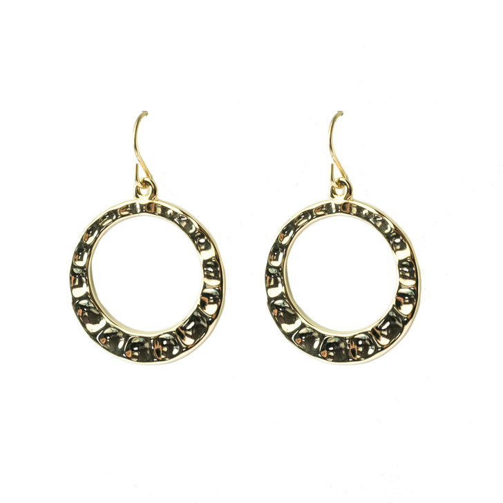 Round Trip Gold Hoop Earrings