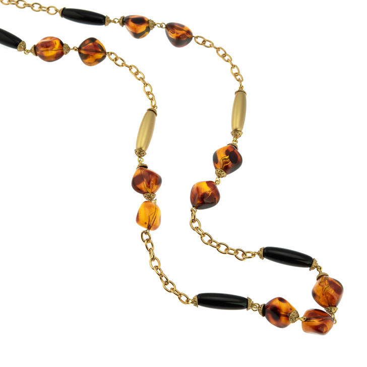 Chocolat Resin Bead Necklace 36 Inches Long