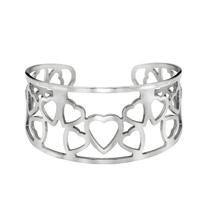 cuff bracelet-stainless steel jewelry-womens cuff bracelet-heart jewelry-heart bracelet