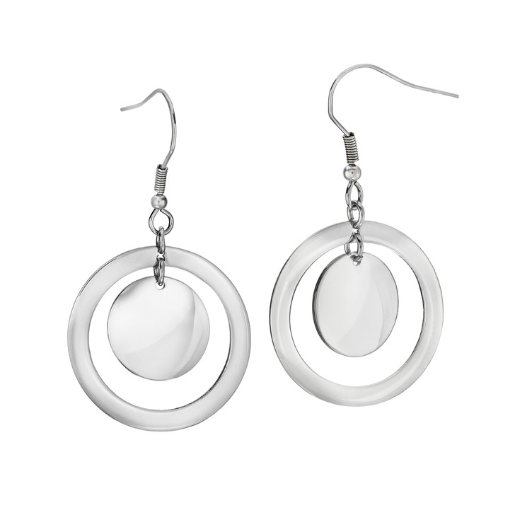 earrings-womens earrings-stainless steel jewelry-silver earrings-dangle earrings