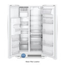 OPEN BOX of Whirlpool® 33-inch Wide Side-by-Side Refrigerator - 21 cu. ft. WRS321SDHW