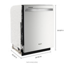 OPEN BOX of Whirlpool® 24” Stainless Steel Dishwasher with AI Intelligent Wash System - 47 dBA WDT750SAKZV_FE0305726