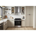 OPEN BOX of 4.8 Cu. Ft. Whirlpool® Electric Range with Frozen Bake™ Technology YWEE515S0LS_RD3817200