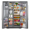 Kitchenaid® 28.7 Cu. Ft. Side-by-Side Refrigerator with Exterior Ice and Water Dispenser in PrintShield™ Finish KRSF536RPS