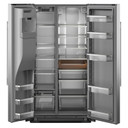 Kitchenaid® 28.7 Cu. Ft. Side-by-Side Refrigerator with Exterior Ice and Water Dispenser in PrintShield™ Finish KRSF536RPS