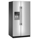 Kitchenaid® 28.7 Cu. Ft. Side-by-Side Refrigerator with Exterior Ice and Water Dispenser in PrintShield™ Finish KRSF536RPS