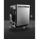 Jennair® Pocket Handle 24" Built-In Dishwasher with Precise Fit 3rd Rack for Cutlery with Plasma Coating, 39 dBA JDTS3924SP